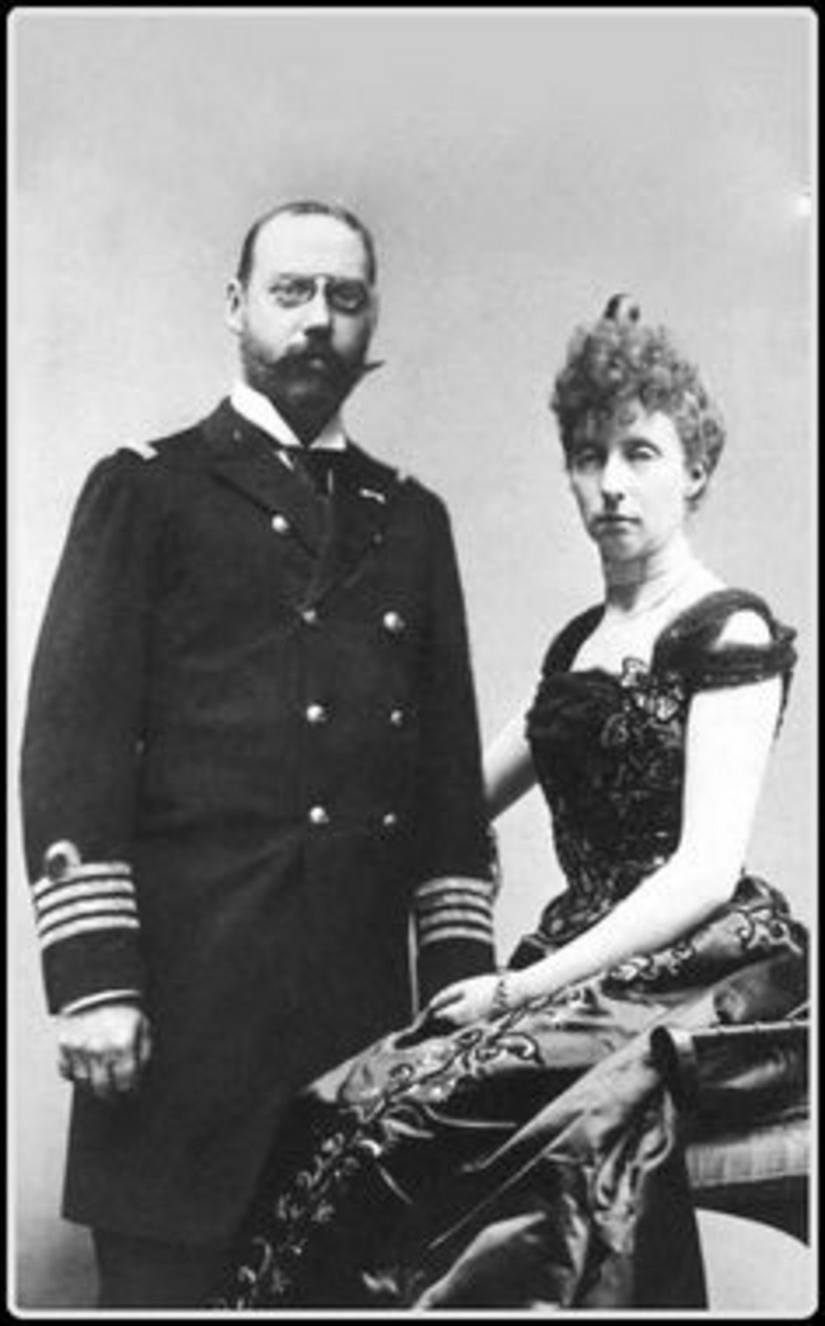 Принц Валдемар и съпругата му Мария Орлеанска