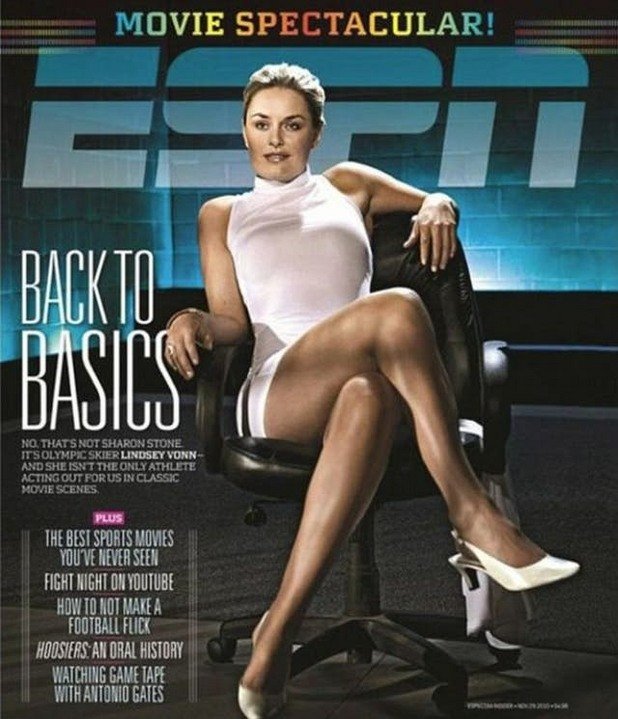 17. Линдзи Вон – ESPN, ноември 2010 г.
