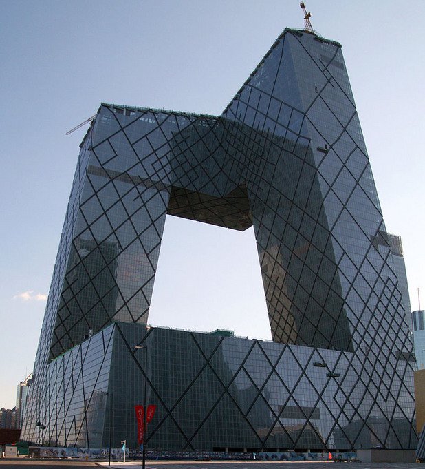 Сградата на държавната телевизия в Пекин.