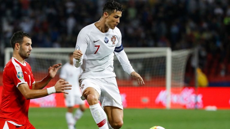 Роналдо отбеляза третия гол за отбора си при важната победа в Белград. Това беше негово първо попадение в тези квалификации