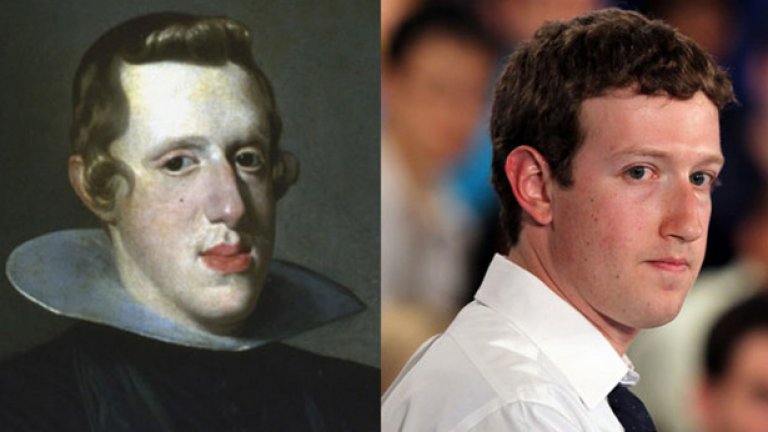 Марк Зукърбърг прилича не на кой да е, ами на испанския крал Фелипе IV-ти... или поне малко