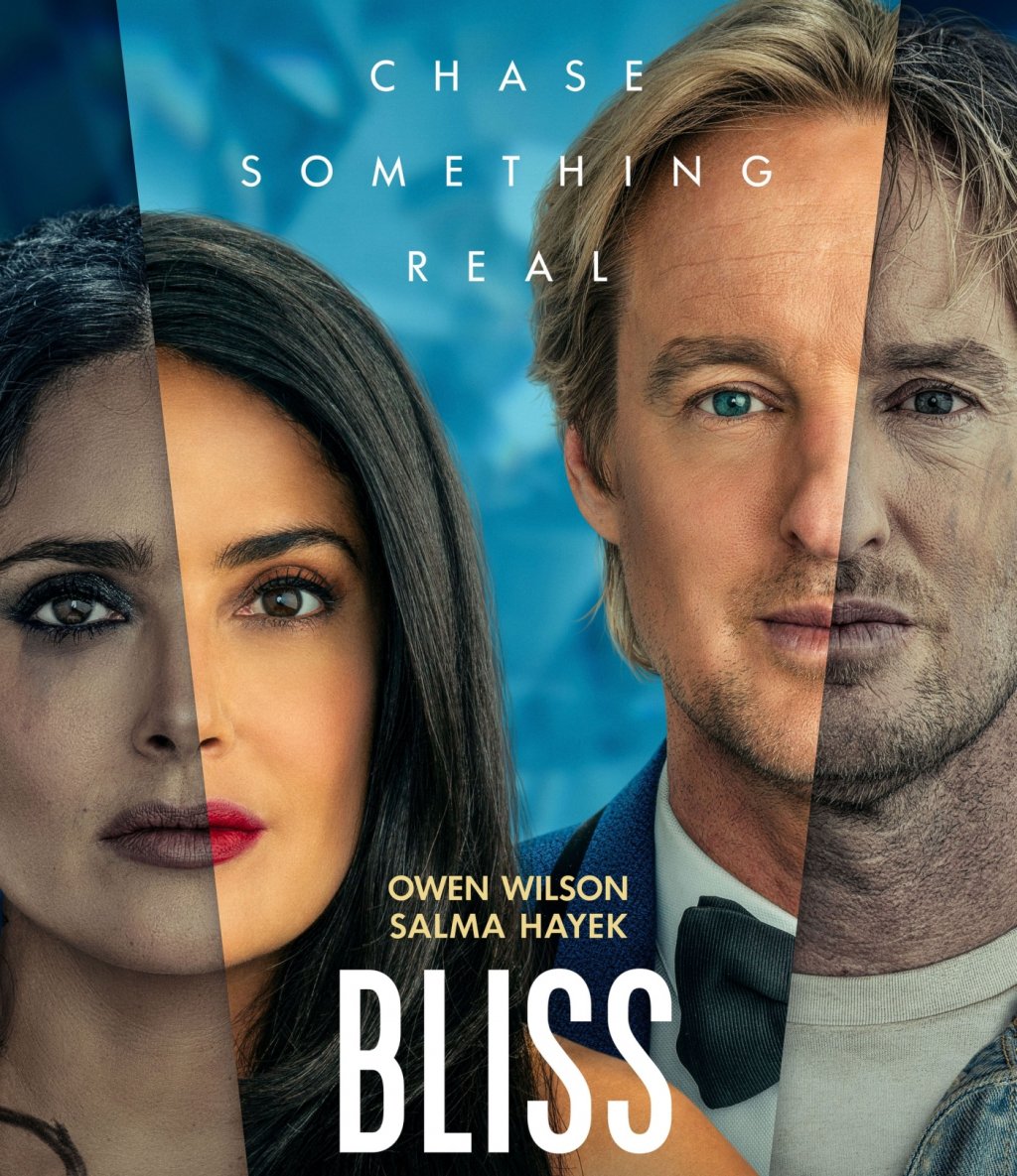 Bliss
Премиера: 5 февруари
Къде: Amazon Prime Video
Оуен Уилсън и Салма Хайек в драма? Точно така. Грег (Уилсън) наскоро се е развел и е бил уволнен. Той среща мистериозната Изабел (Хайек) - жена, която живее на улицата и е убедена, че мръсният свят около нея е просто компютърна симулация. Една необичайна история, която може да ви направи впечатление с това, че е по сценарий и под режисурата на Майк Кейхил, чието дело е I Origins ("Аз: Началото").