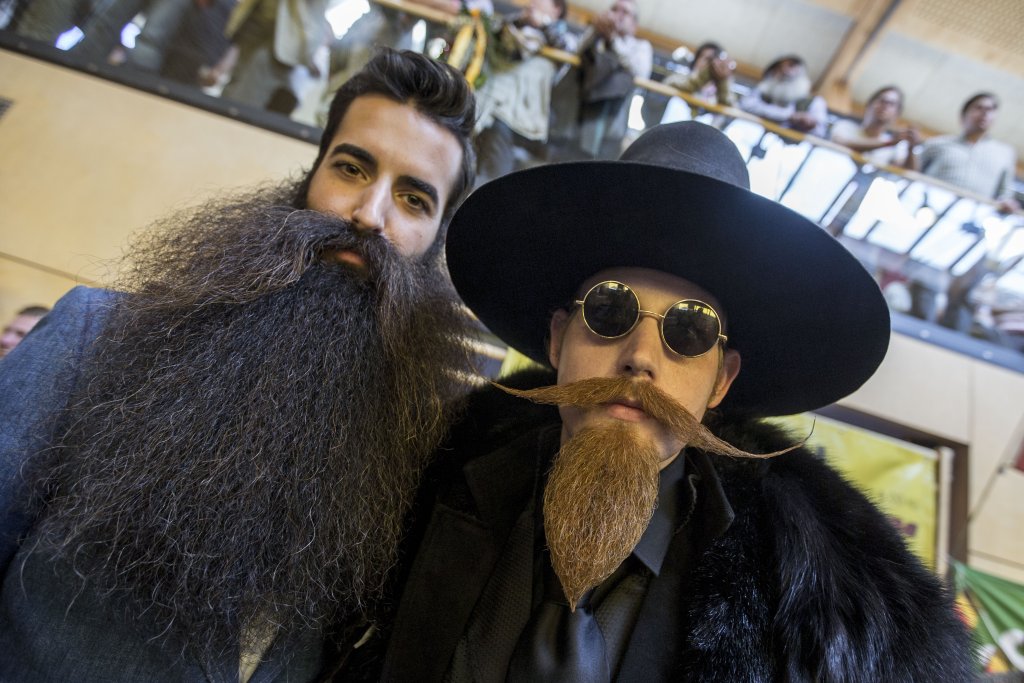 World хипстър, мъж с брадаAnd Moustache Championships 2015