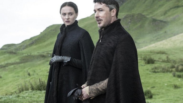 Санса Старк и Литълфингър в 5 сезон на Game of Thrones