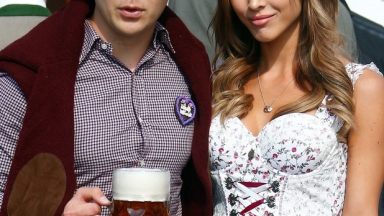 Героят от световното Марио Гьотце с гаджето му Ан-Катрин Бромел.