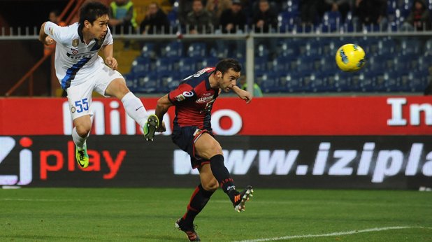 Нагатомо вкара втори важен за Интер гол в рамките на четири дни