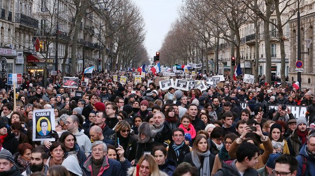 Според организаторите на #ParisMarch са се събрали над 1.5 млн. души