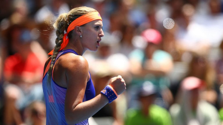 Кристина Младенович имаше труден мач със Забине Лисицки, който спечели с 4-6 6-4 6-2.