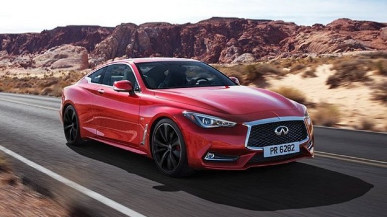 Infiniti Q60 идва с 3-литров шестцилиндров двигател с битурбо компресор, който гарантира впечатляващите 400 к.с. (ГАЛЕРИЯ)