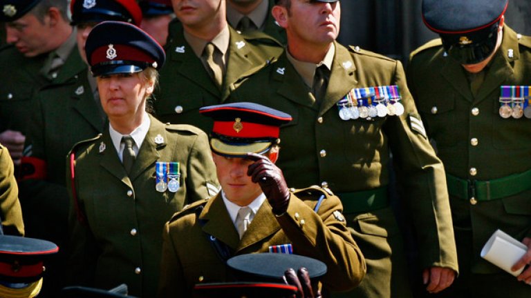 По време на военен парад за загиналите в Афганистан в Единбург, 2008