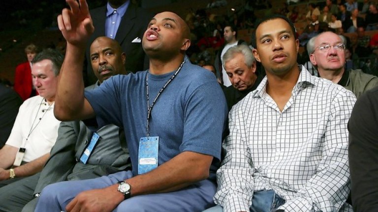 Чарлз Баркли и Тайгър Уудс