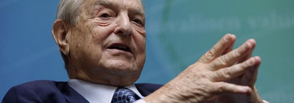 Billionaire investor Soros speaks at a forum during the annual IMF-World Bank meetings in Washington