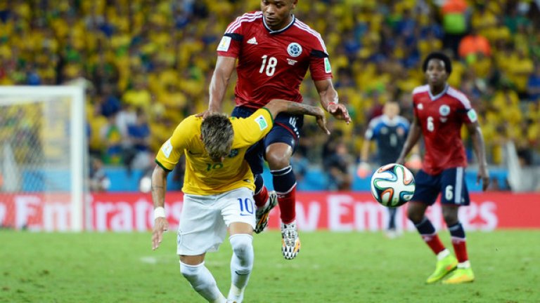 Бразилия и Колумбия играха и на световното първенство това лято.