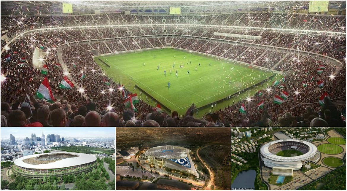 Вижте в галерията как ще изглеждат някои от стадионите от последно поколение, които вече се строят или скоро ще бъдат започнати.