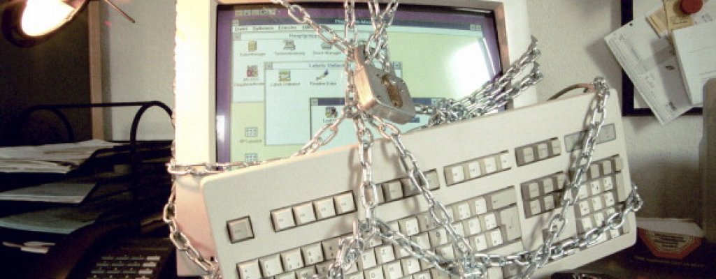 Chains around a Computer.
