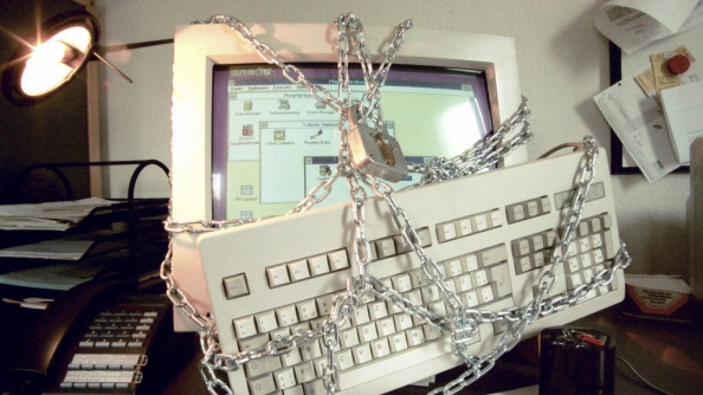 Chains around a Computer.