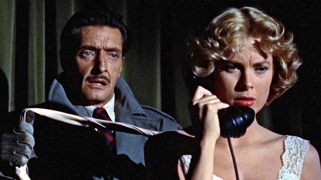 Dial M For Murder, 1954
Това е първият филм на Хичкок, в който Грейс Кели е в главната роля. Бивш тенисист прави план как да убие жена си. За целта наема изпипан поръчков убиец, но нещата се объркват и това налага бързи мерки. Естествено жертвата би 