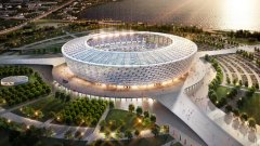 Стадионът в Баку, с който Азербайджан кандидатства и за мачове от Евро 2010 по футбол.