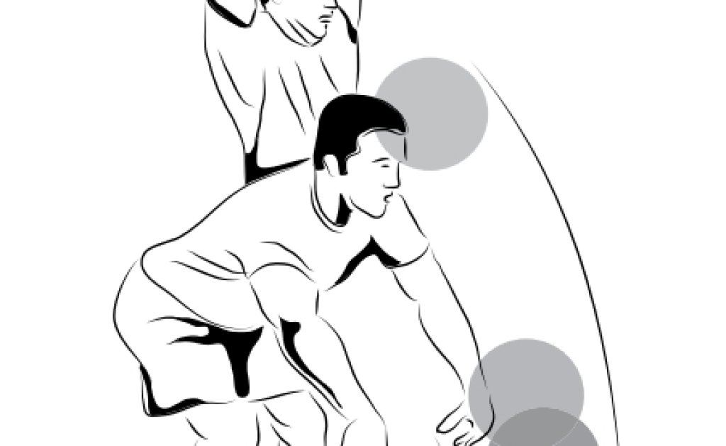 4. Удряне на медицинска топка в земята | 1 серия, до откат