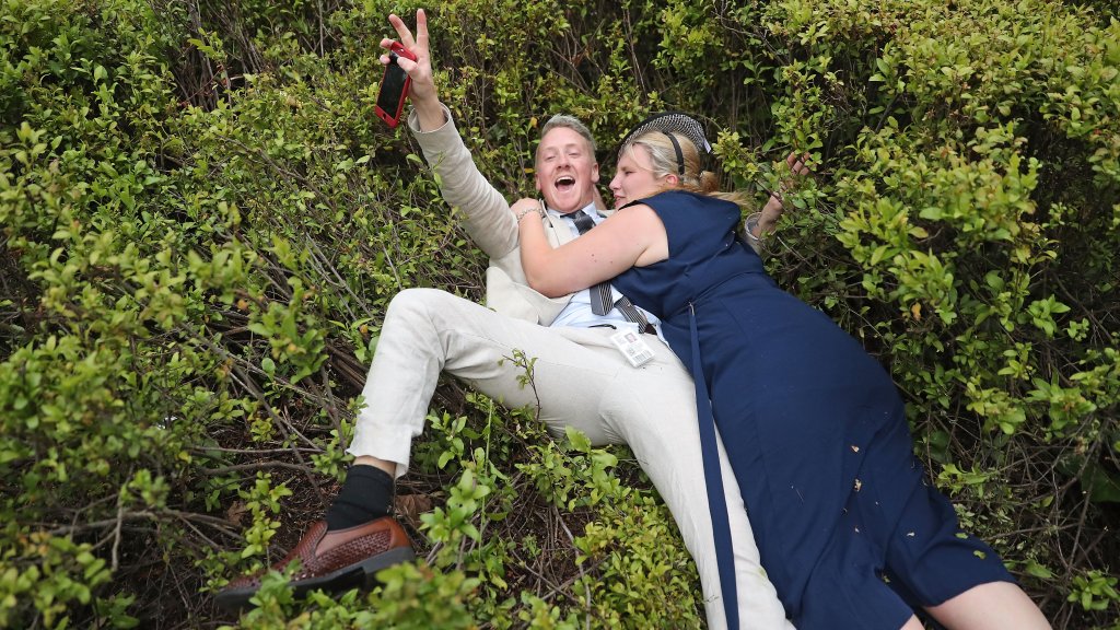 Revellers Enjoy Melbourne Cup Day Festivities