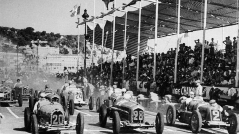 Maserati 8 CM на старта на Гранд При в Ница, 1934 година