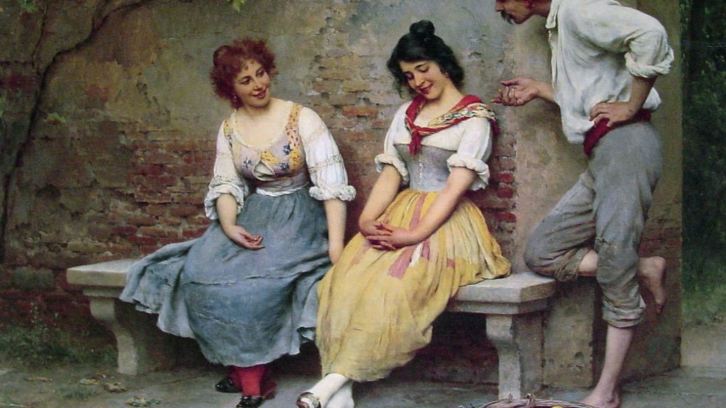 Eugen_de_Blaas_The_Flirtation