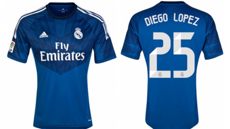 Реал Мадрид
Белият балет е впечатлявал с някои наистина добри екипи, но тази година вратарската фланелка  е една от най-добрите изобщо. Въпреки че Диего Лопес няма да може да играе с нея, поне не през този сезон