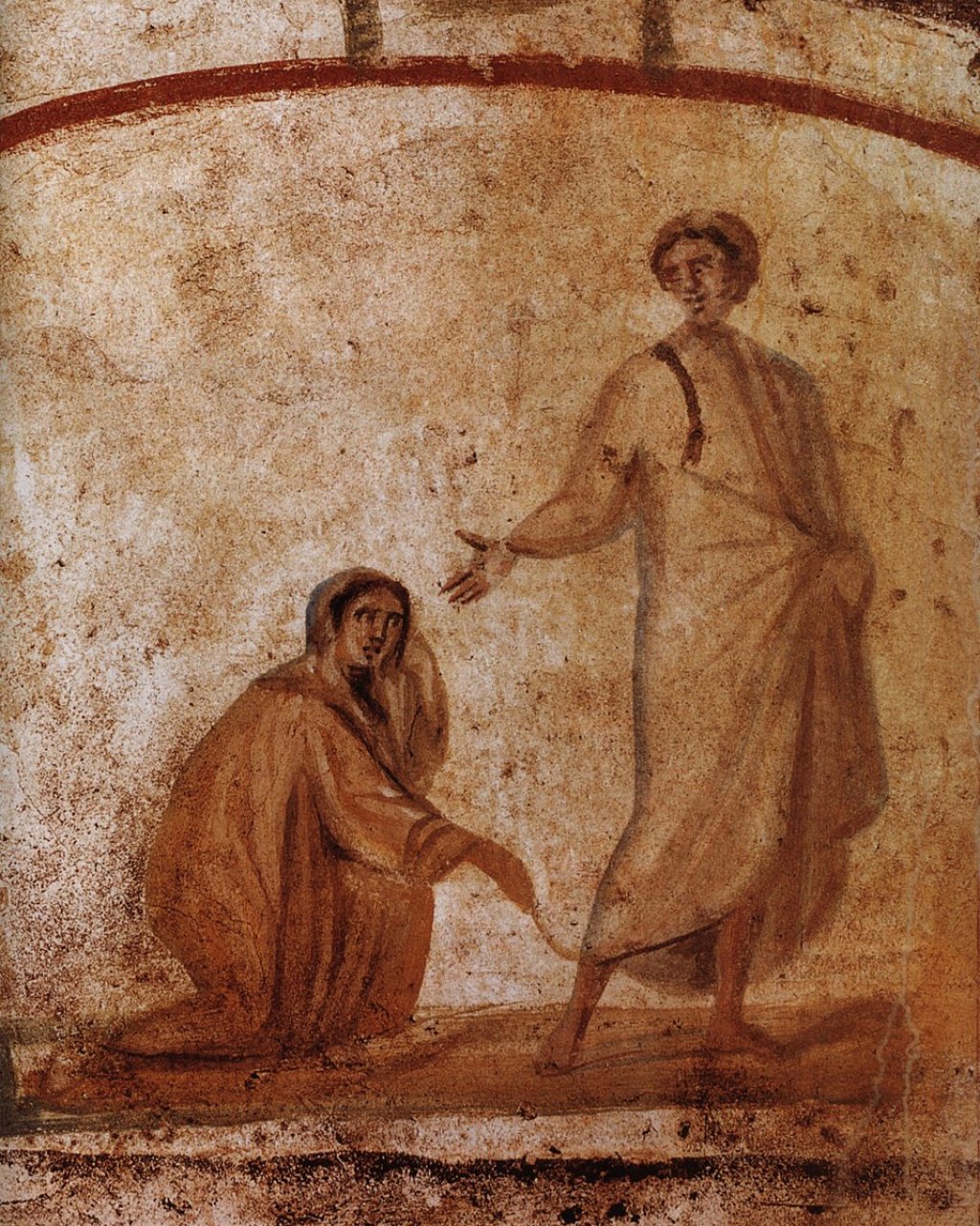Healing_of_a_bleeding_women_Marcellinus-Peter-Catacomb