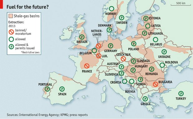 Къде в Европа има мораториум за шистовия газ