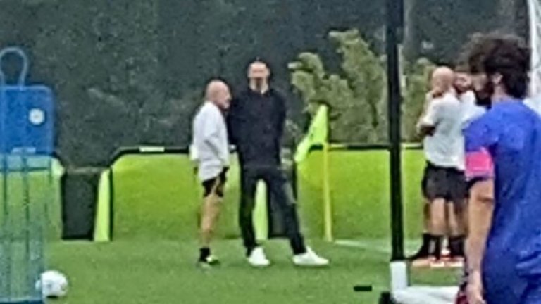 Ибра посети тренировката на Милан преди старта на ШЛ