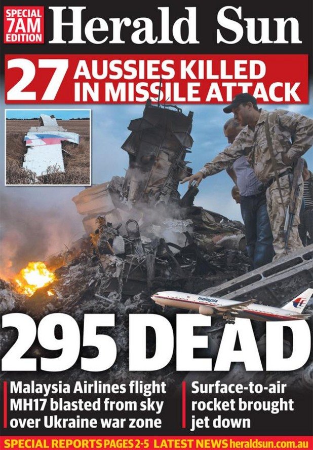"27 австралийци убити в ракетен удар"Herald Sun
