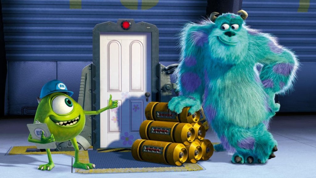 9. \"Monsters Inc\" 
Този филм вдъхнови теорията, че всички ленти на Pixar се развиват в една вселена. И има толкова много емоции - връзката между Съли и Бу, между Сълу и Майк, между Майк и децата в края на филма. Филмът дори има добър антагонист - н
