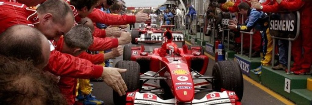 Шумахер печели пет поредни световни титли с Ferrari