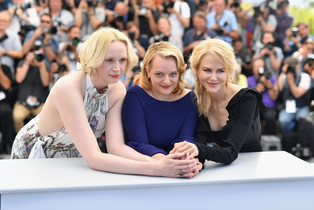 Елизабет Мос заедно с колежките си от \"Top of The Lake\"  Гуендолин Криси и  Никол Кидман