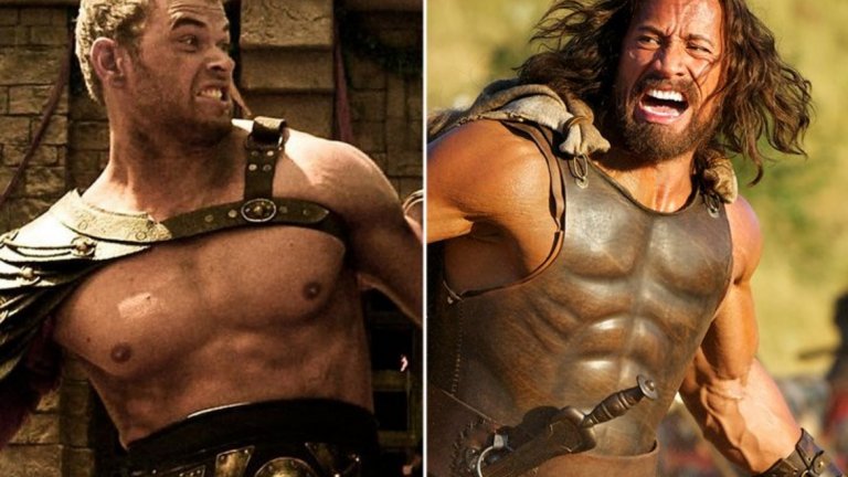 The Legend of Hercules и Hercules
Древногръцката и древноримска легенда за най-силния сред герои и богове през годините е имала доста преображения и на големия, и на малкия екран. През 2014 г. обаче две конкурентни продукции се появиха с няколко месеца разлика по кината. Така Келан Лъц премери сили със Скалата в очите зрителите кой от двамата е по-достоен като Херкулес.