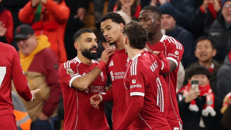 Успешно завръщане на Салах и спокойна победа за Ливърпул