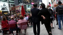 Ко Йонг Сук и съпругът й Ри Ганг заедно в Ню Йорк