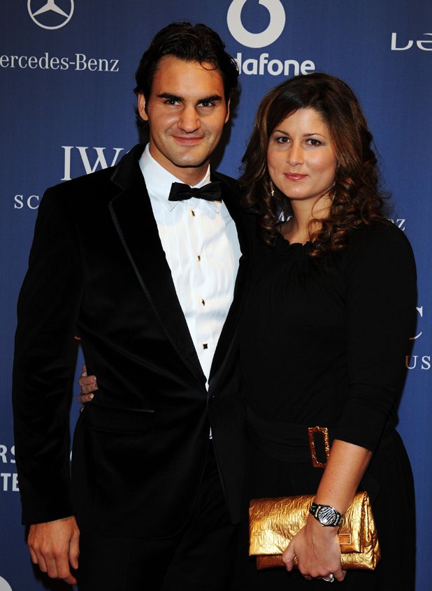 Федерер със съпругата си Мирка.