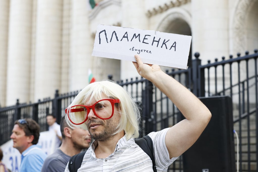 Протестът "Да свалим бухалките на деребеите" в снимки