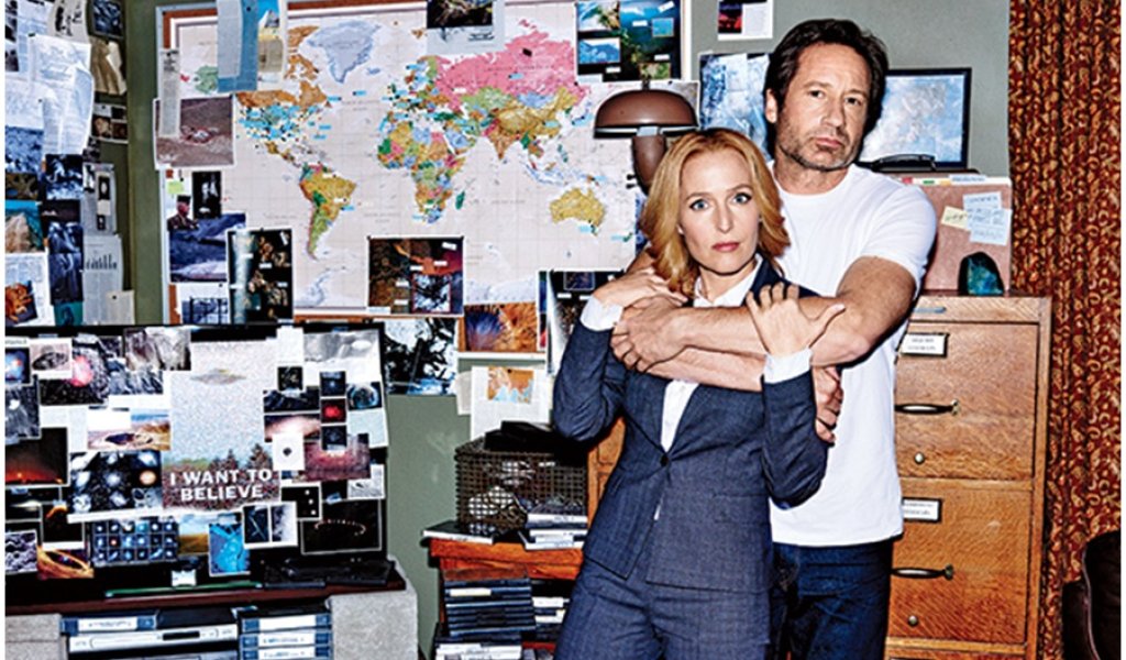 Джилиан Андерсън и Дейвид Духовни във фотосесия за Entertainment weekly