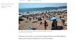 Таймс публикува материал, озаглавен: "Български националист обяви война на шумните туристи".