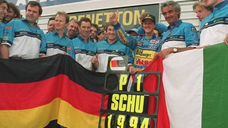 1994: Михаел печели първата си световна титла с Benetton