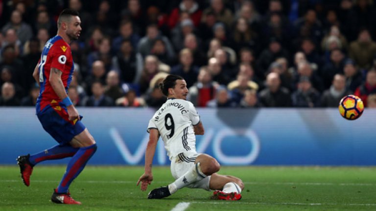 Златан донесе победата на Юнайтед при гостуването на Кристъл Палас в сряда.