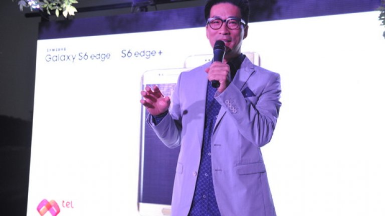 Крис Чънк, изпълнителен директор на Samsung България на представянето на Samsung Galaxy S6 Edge+