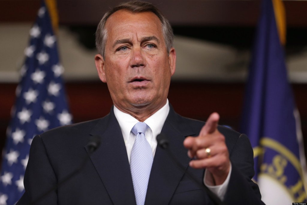 John Boehner Holds Weekly Press Briefing At The Capitol