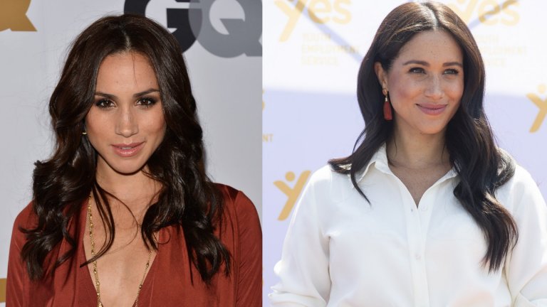 Меган Маркъл  
Маркъл е живото доказателство как една жена може да се промени в рамките на само няколко години. В ерата преди принц Хари тя е актриса с младежки и бохемски стил и външен вид. След като влиза в кралското семейство, Меган сякаш се превръща в нов човек. Прическата и начинът ѝ на обличане са коренно различни, а оттам целият ѝ външен вид се променя до неузнаваемост. 
От холивудската актриса няма и следа и на нейно място идва елегантна дама от висшето общество, която може и да нарушава кралския етикет понякога, но ѝ е простено. Дори и сега, след като Маркъл и принц Хари доброволно се отказаха кралските си титли, тя не изоставя наученото през изминалите месеци.