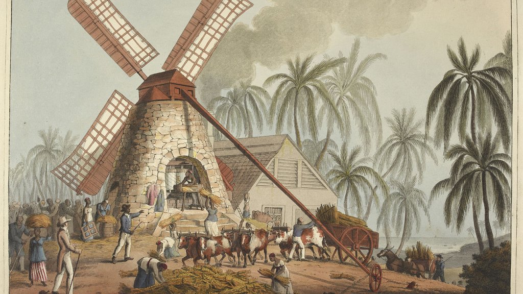 The_Mill_Yard_-_Ten_Views_in_the_Island_of_Antigua_(1823),_plate_V_-_BL