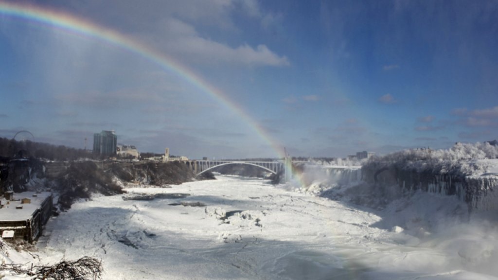 Ice formations on Niagara Falls