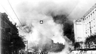 Kiew, Brand in der Hauptstraße