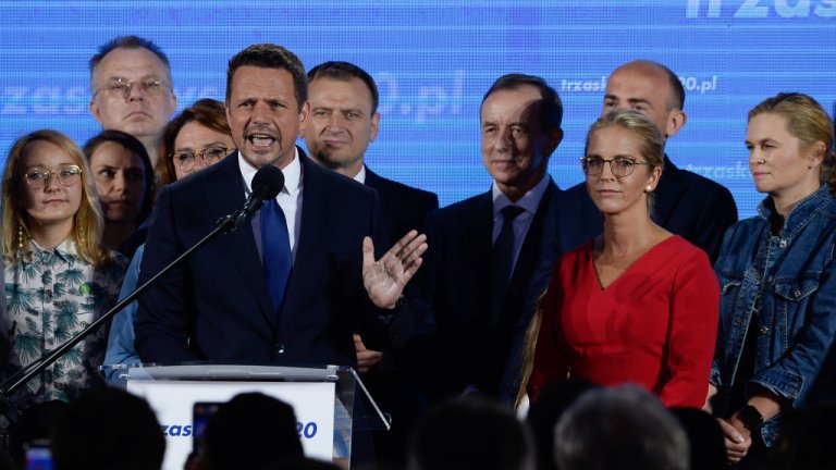 Следва го  Рафал Цасковски - кандидат на най-голямата опозиционна партия "Гражданска платформа".